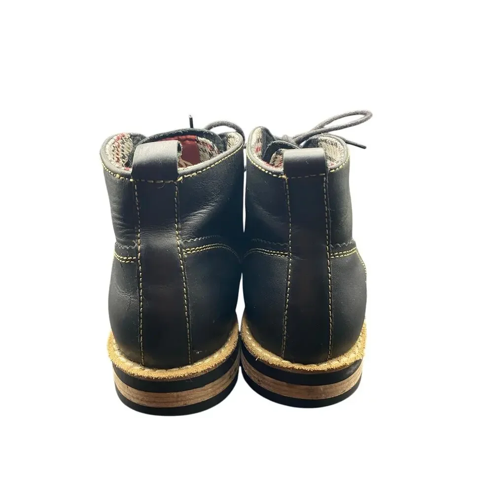 Original Penguin Black Leather Chukka Boots Men's US-8 UK 7